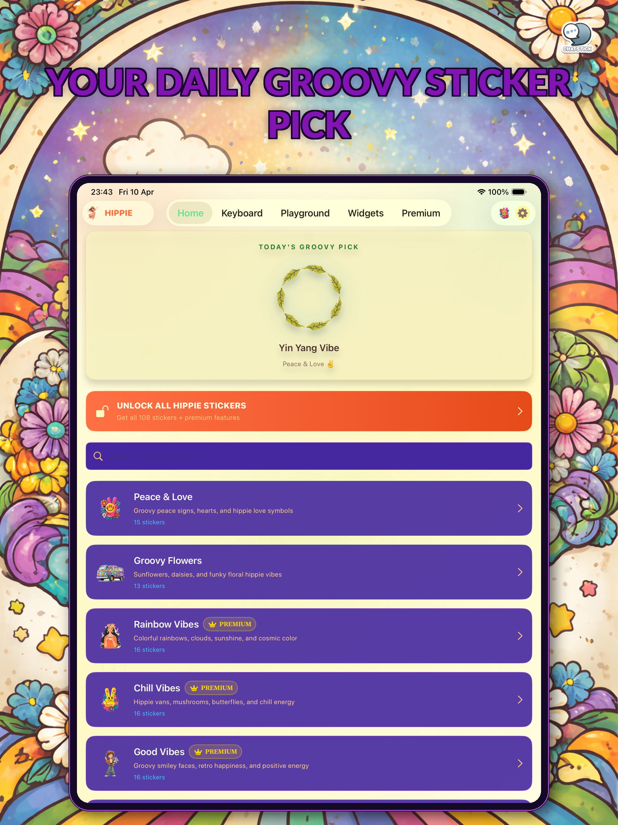 Hippie Emoji Stickers by CS