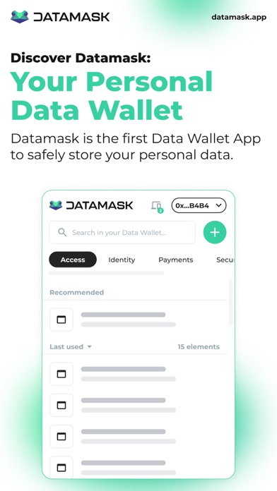 Datamask: Data Wallet Screenshot