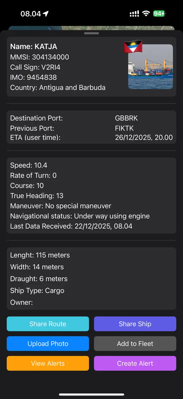 Seawatch24 Marine Traffic AIS Screenshot 2