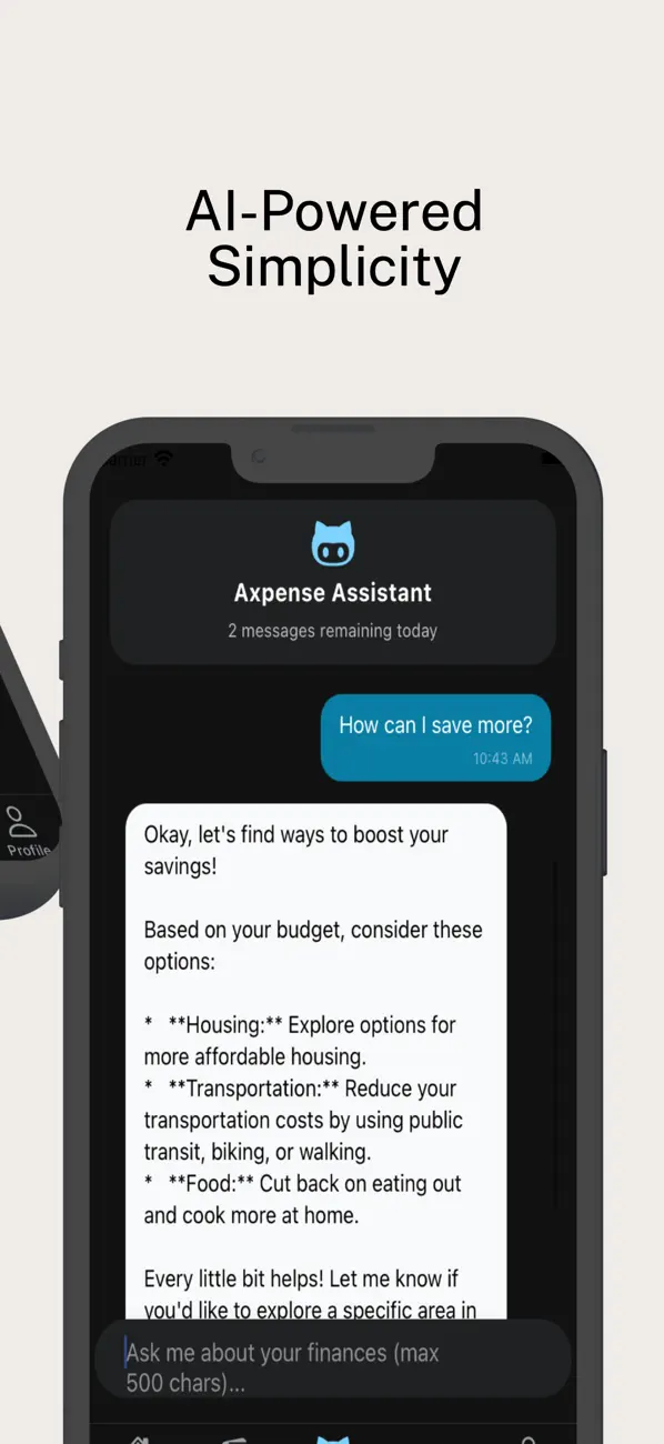 Screenshot #3 pour Axpense: AI Money Tracker