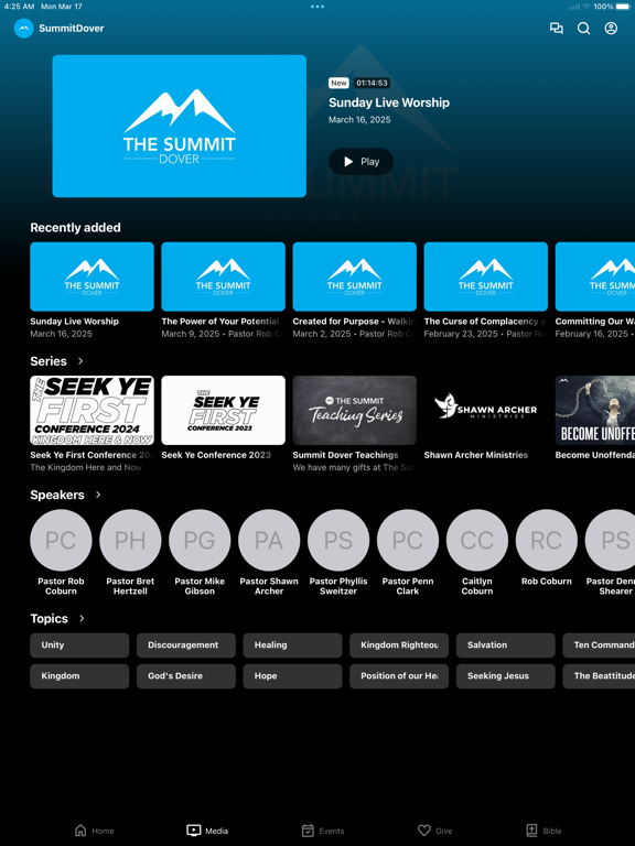 The Summit Dover iPad screenshot 2 - Lifestyle app
