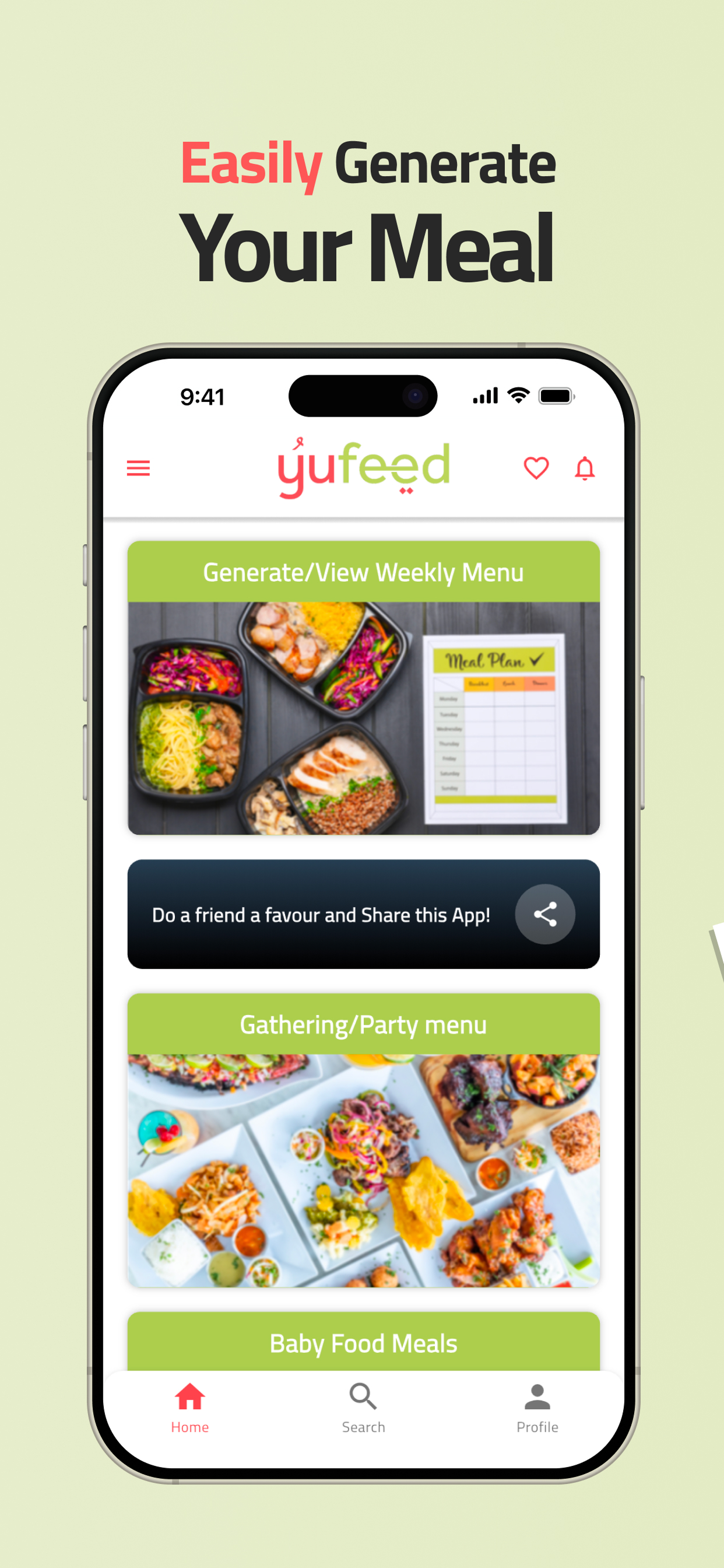 yufeed meal planner & recipes