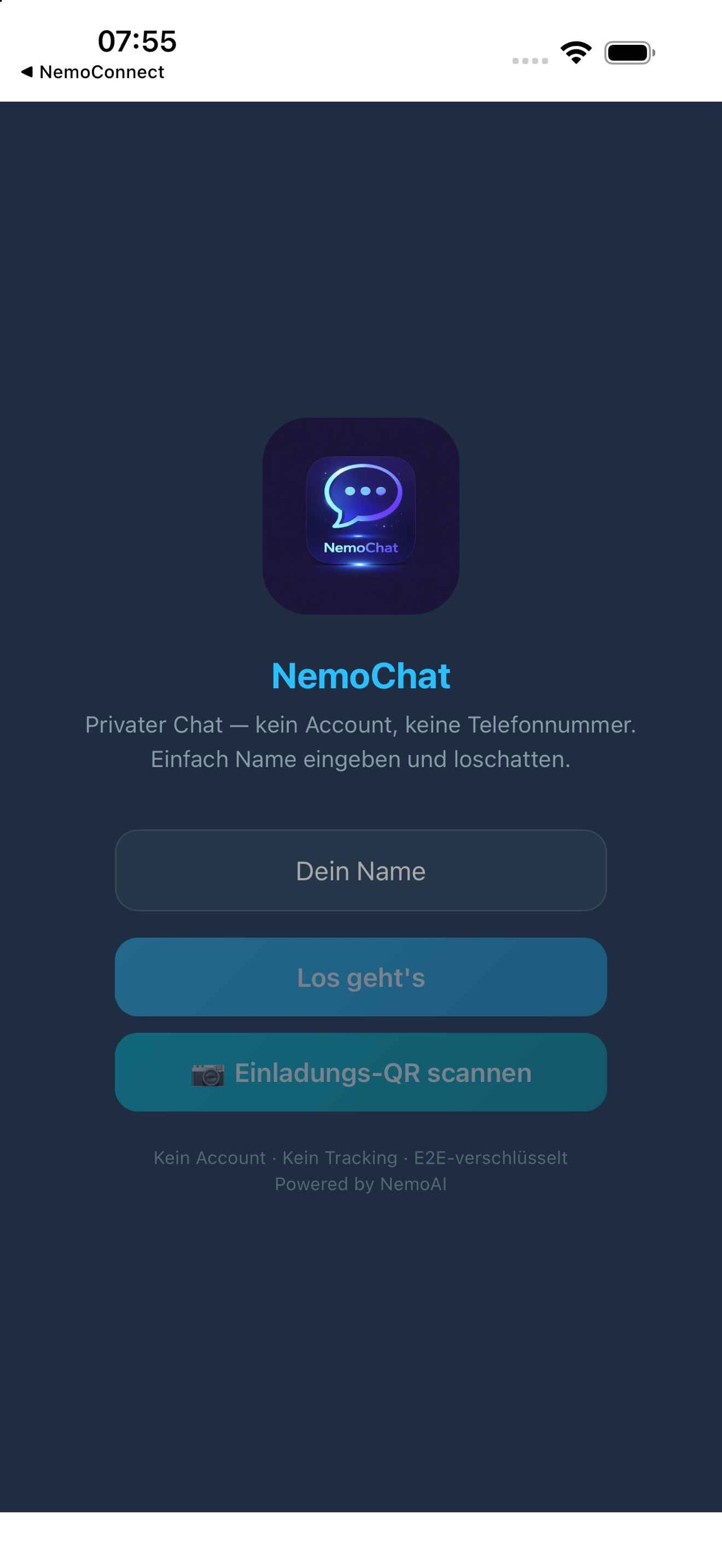 Screenshot 1 of NemoChat – Private Chat