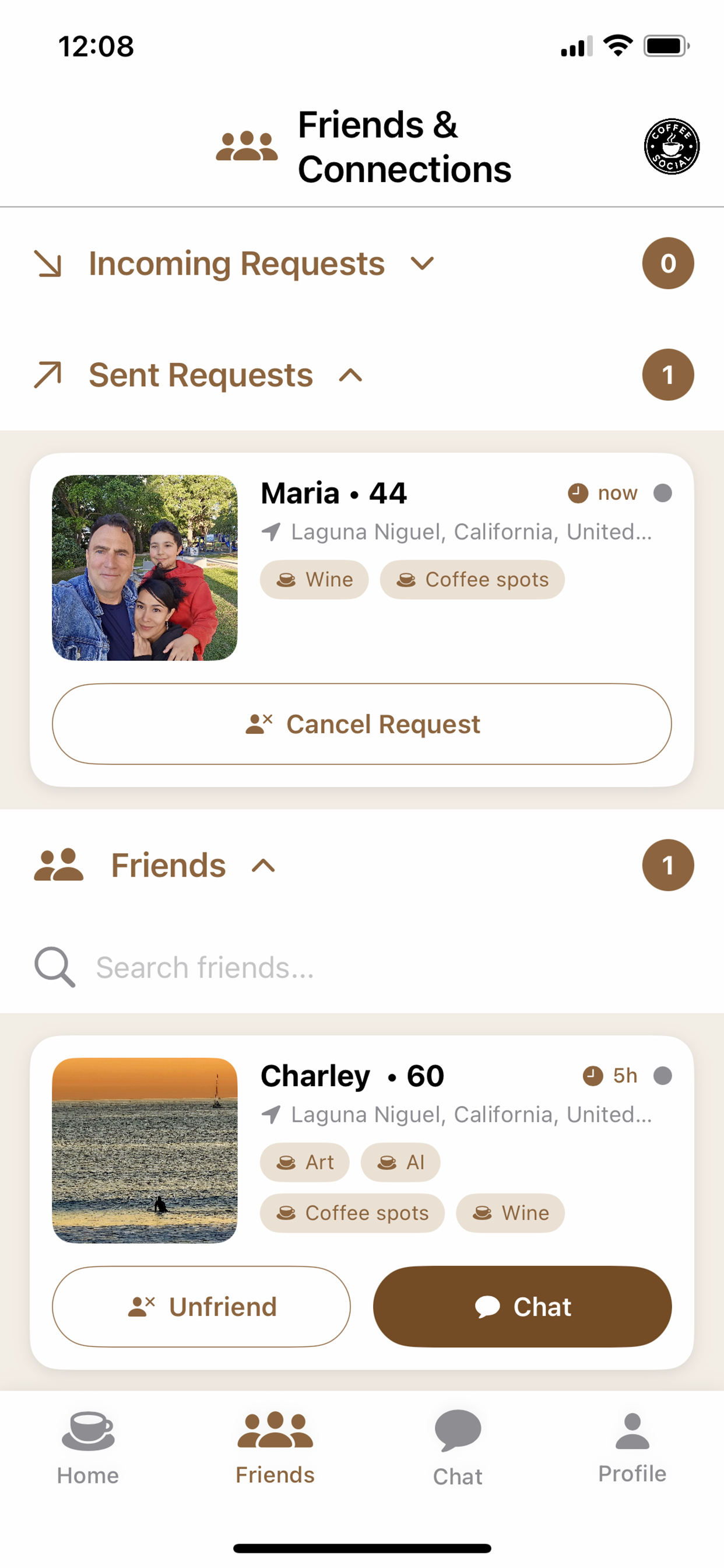 CoffeeSocial.com screenshot 3