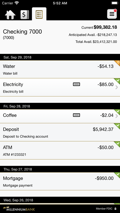 Millennium Bank Mobile Biz Screenshot