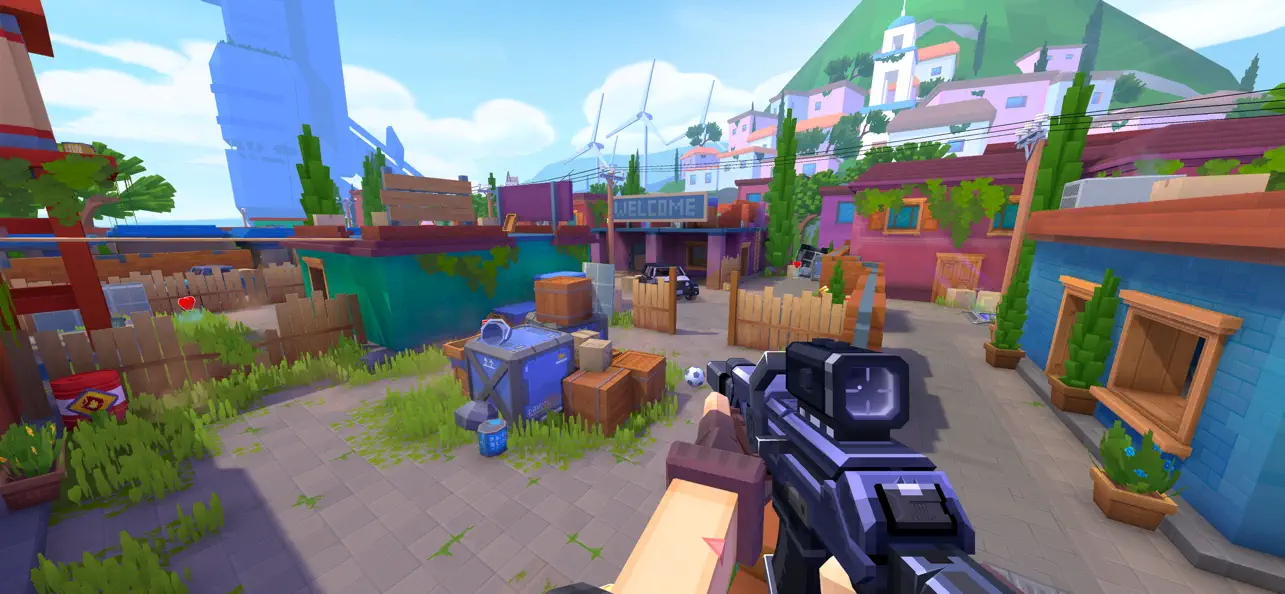 Bloxel Arena / Pixel Gun 2 iOS Mod IPA [ ESP Boxes, Bones ] screenshot 3 - iOS game interface