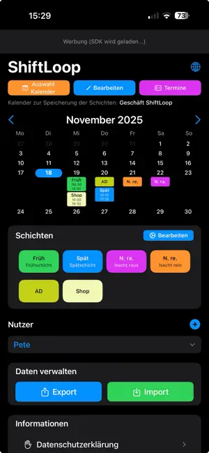 ShiftLoop screenshot 1