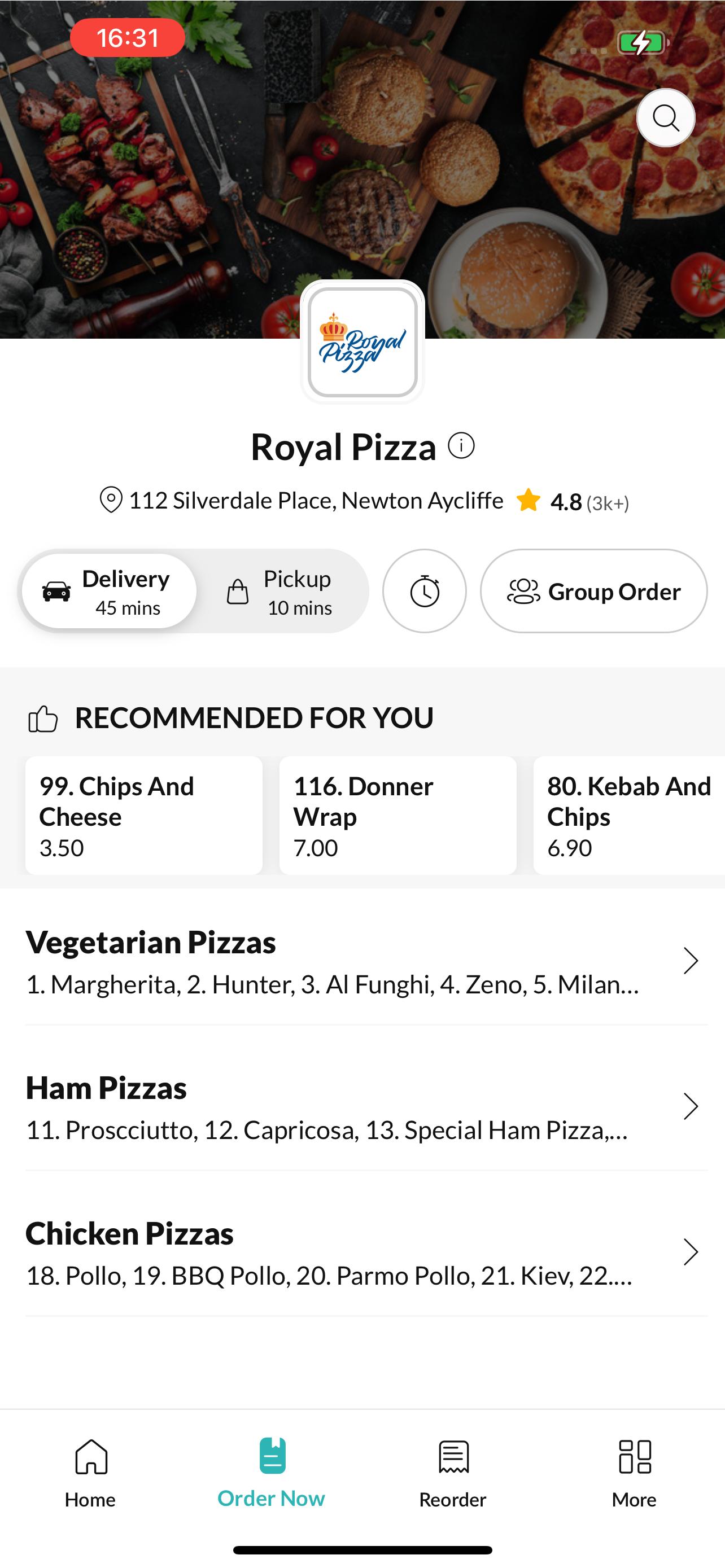 Royal Pizza Newton Aycliffe screenshot 2