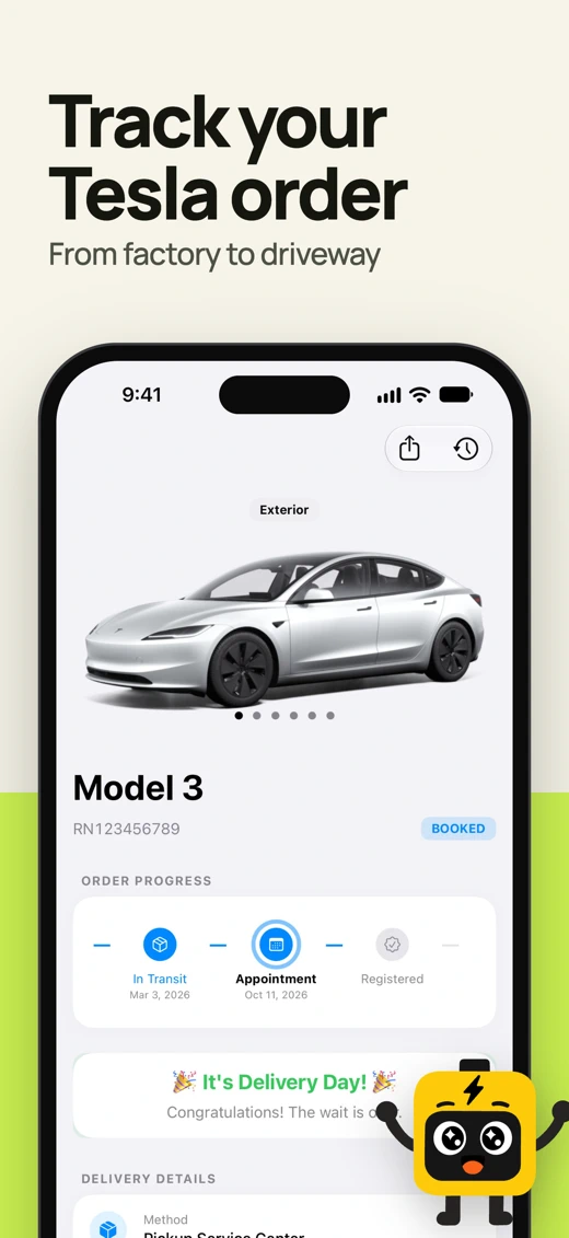 Delivery Status For Tesla screenshot 1