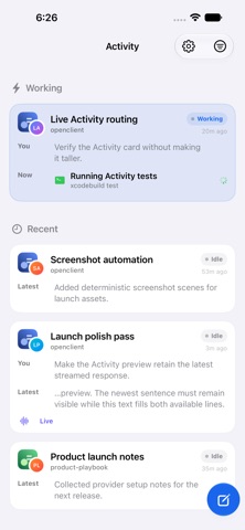 OpenClient for OpenCode iPhone screenshot 3