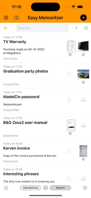 Easy Memoritzer screenshot 1