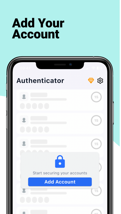 Authenticator Application 2FA Screenshot