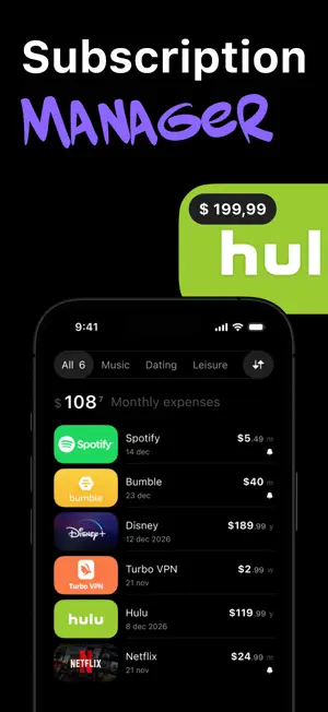 Manage & Cancel Subscriptions screenshot 1