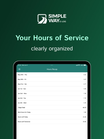 SIMPLE WAY E-LOG iPad screenshot