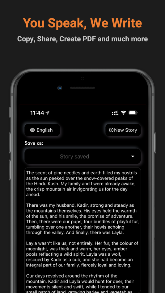 #1. Write4Me - Voice Text Story AI (iOS) 由: Sandeep Rana
