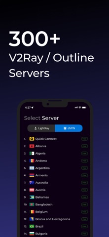 AI V2RayNG VPN - LightRay iPhone screenshot
