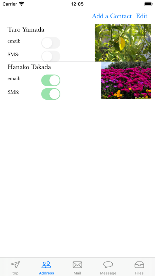#5. renrakuSuru - contact with GPS (iOS) Podle: Masahiro Takahashi