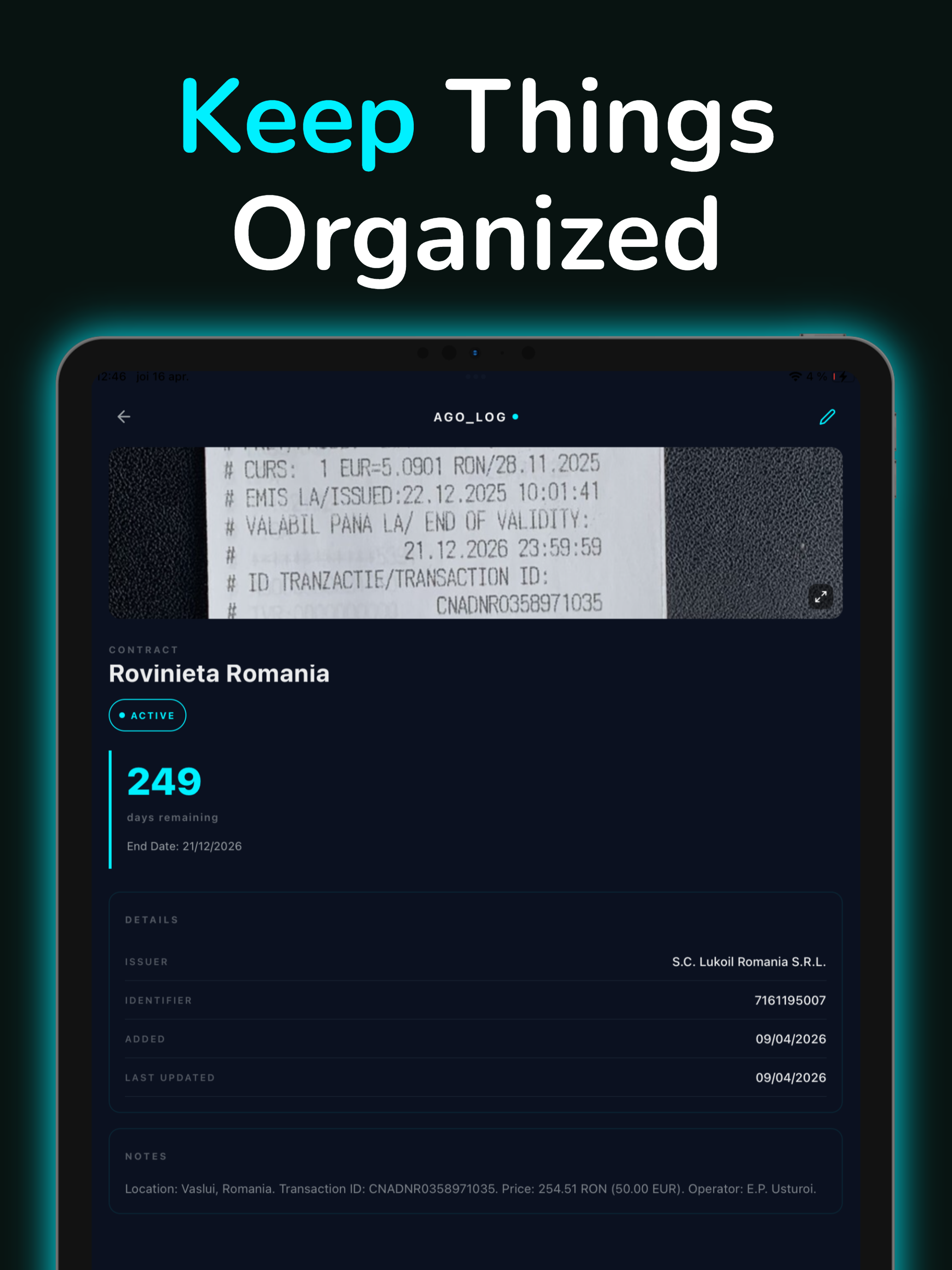 Ago Log