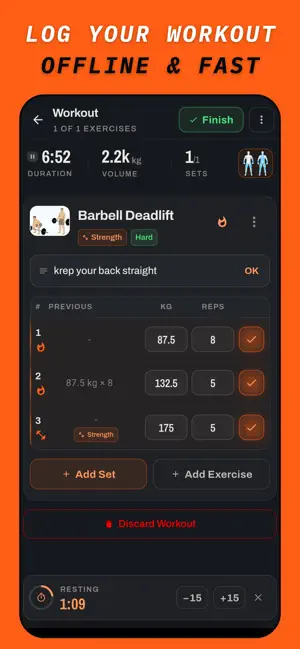 Workout Tracker - THYMOS screenshot 2