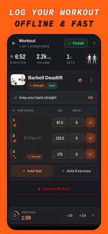 Workout Tracker - THYMOS Screenshot 2