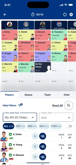 AFL FANTASY DRAFT screenshot 1