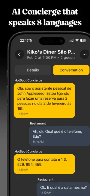 HotSpot AI Booking Concierge screenshot 2