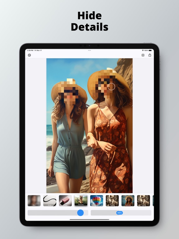Point Blurr Background Filter iPad screenshot 1 - Photo & Video app