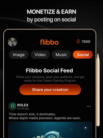 Flibbo - AI Video Image Music iPad screenshot