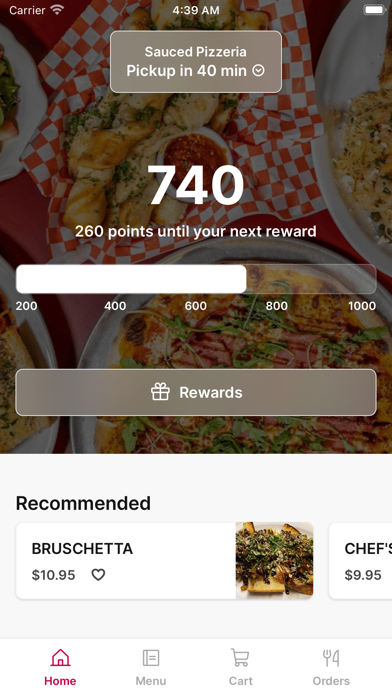 Sauced Pizzeria Screenshot