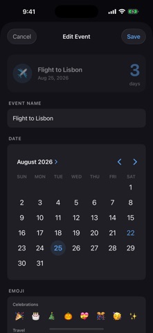 DayCount: Event Countdown Screenshot 3 of 5