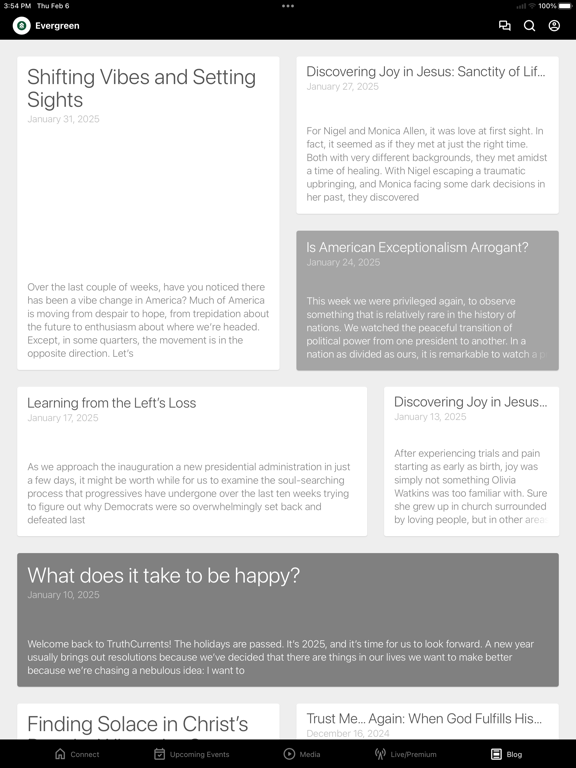 Evergreen Church Tulsa iPad screenshot 5 - Education app