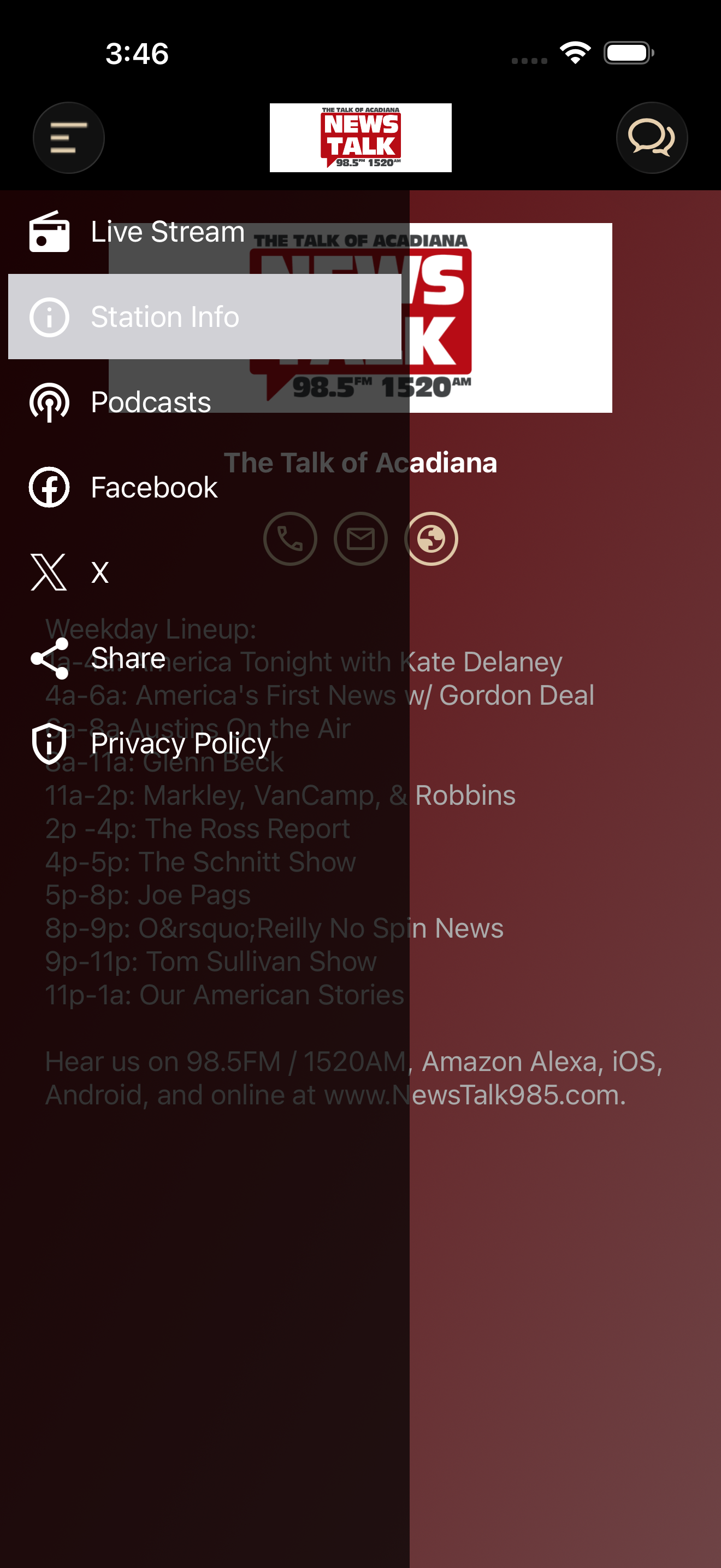 News Talk 98.5 & 1520 AM screenshot 9