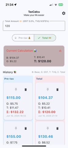 TaxCalcu screenshot