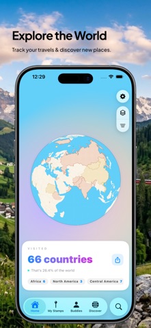 Travu: Travel Map & Tracker iPhone screenshot