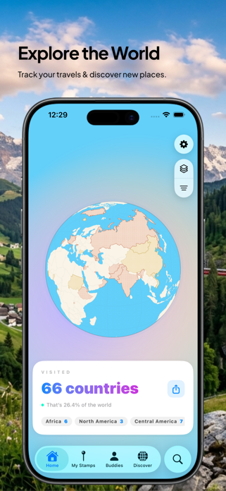 Travu: Travel Map & Tracker Screenshot 1 of 7