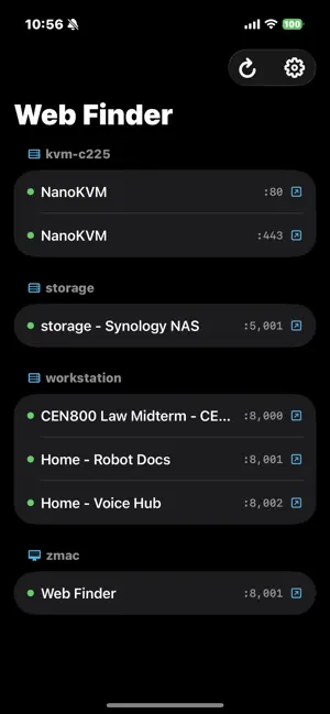 Web Finder for Tailscale iPhone screenshot 1
