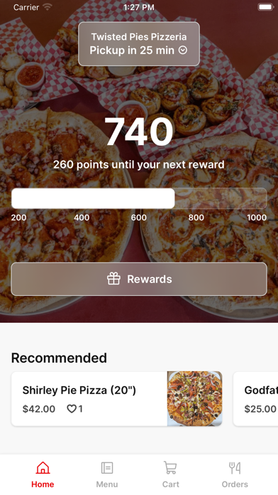 Twisted Pies iPhone screenshot 1 - Food & Drink app