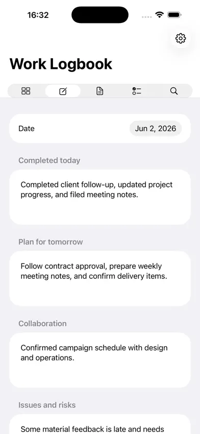Work Logbook Daily Weekly2026 screenshot 2