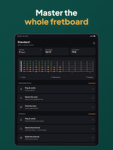 Guitar Fretboard - ToneSeed iPad screenshot