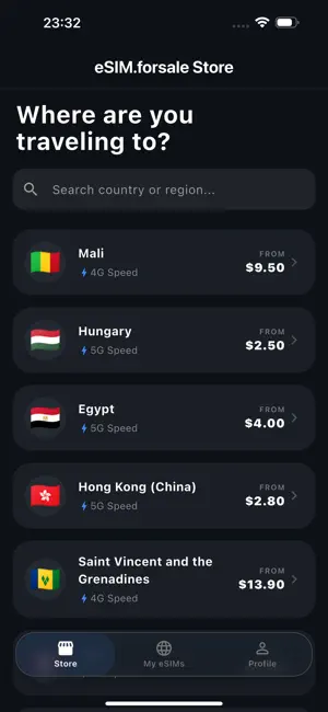 eSIM.forsale - 5G Travel Data screenshot 1