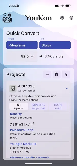 YouKon Engineer Unit Converter screenshot 2