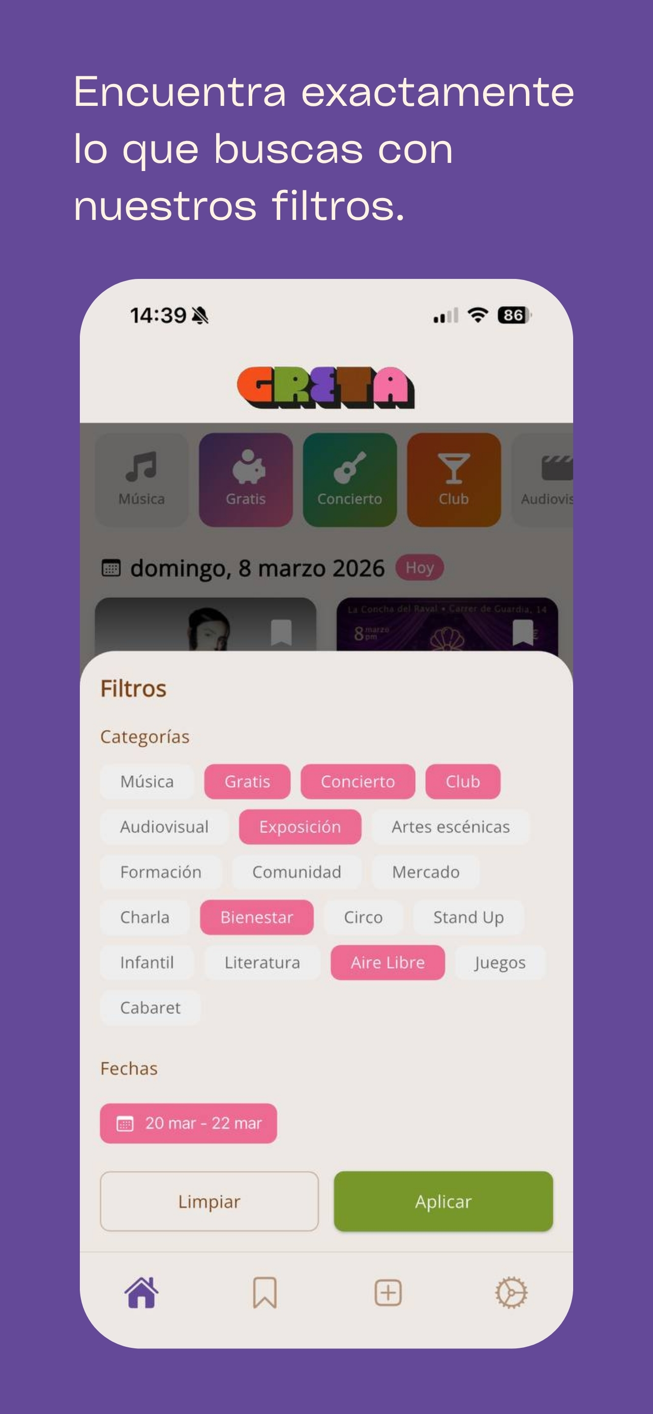 Greta: Eventos y Entradas