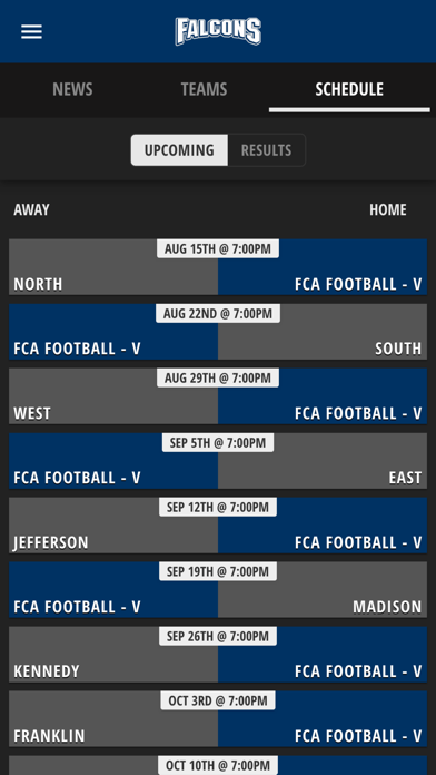 Screenshot 4 of Franklin CA Falcons App