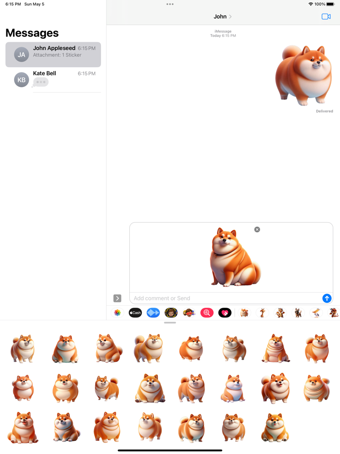 Fat Shiba Inu Stickers