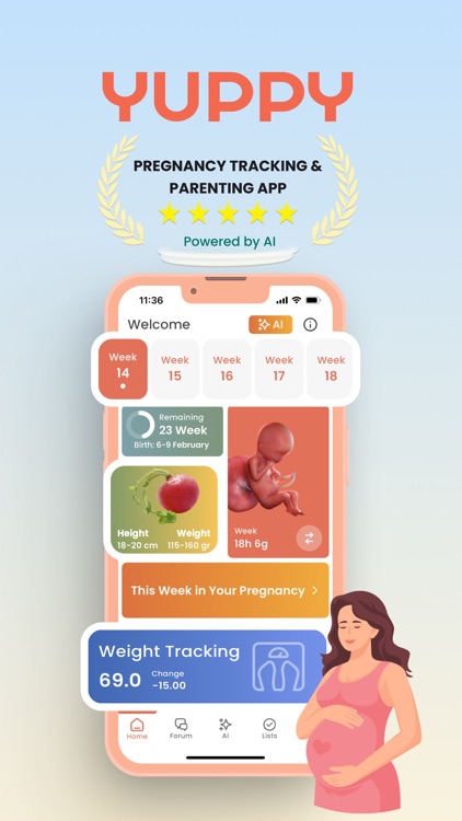 Pregnancy, Baby Tracker －Yuppy