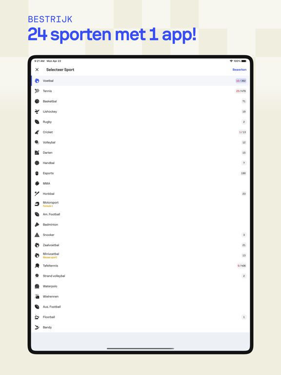 Sofascore: Live uitslagen iPad app afbeelding 4