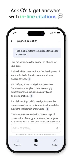 Google NotebookLM iPhone screenshot 5