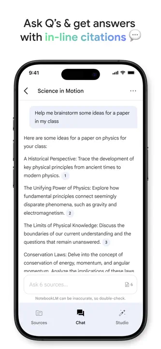 Google NotebookLM: Screenshot 5 von 6
