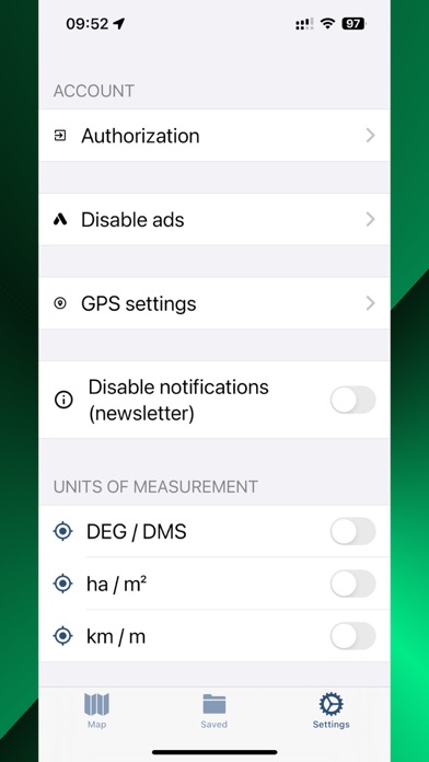 GPS Fields areas measure Screenshot