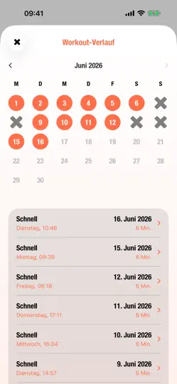 Screenshot von Streaks Workout auf dem iPhone 6